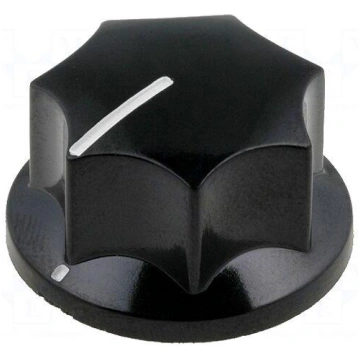 Knob | with pointer | bakelite | Øshaft: 6mm | Ø23