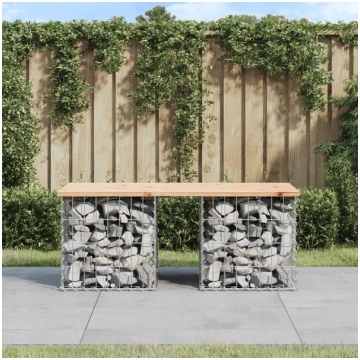 Dārza sols ar gabionu, 103x44x42 cm, priedes koks 