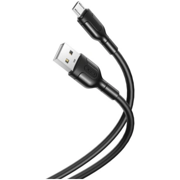 XO kabelis NB212 USB - microUSB 1,0 m 2,1A melns
