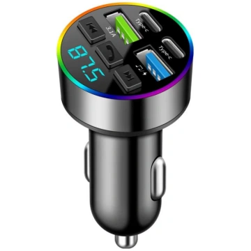 66W Ātrā Uzlāde Bluetooth 5.0 FM Raidītājs 4 Porti