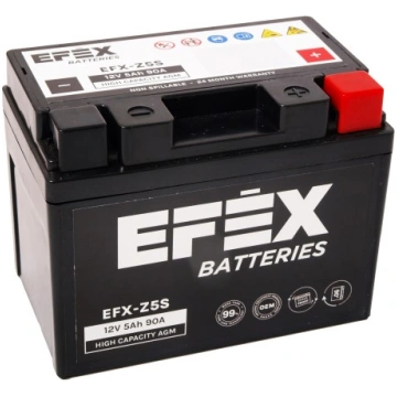 113 X 70 X 85, - +, EFEX HIGH CAPACITY AGM 12V 5AH