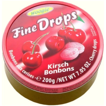 Woogie Fine Drops Kirsch Bonbons ledenes ar ķiršu 