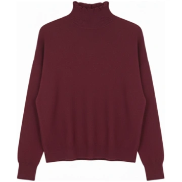 Halfpast8 Maglione Mezzo Collo Viscosa Bordeaux