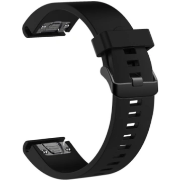 Fixed Silicone Strap for Garmin QuickFit 20mm Blac