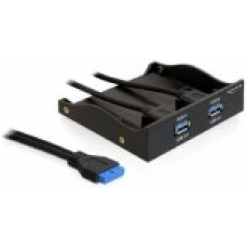 DELOCK Front Panel 3,5 2x USB 3.0 black aksesuārs 