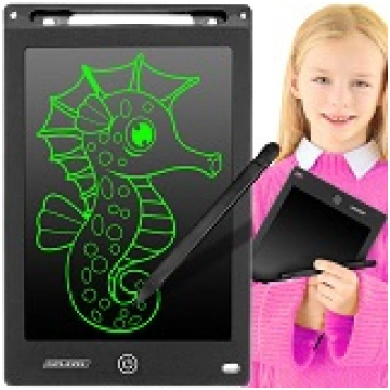 Kruzzel 9.5" zīmēšanas planšete bērniem, melna - d