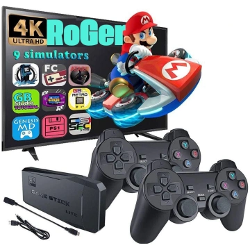RoGer Retro Portable Console + 2 Gamepads / 21000 