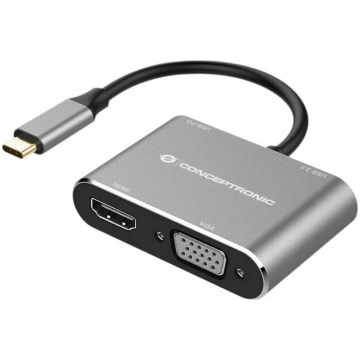AV Conceptronic CONCEPTRONIC Dock USB-C->HDMI,VGA,