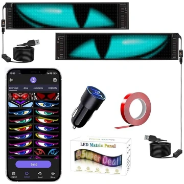 Velna acu gaisma: Velna acis LED tablo (18,5 x 4,7