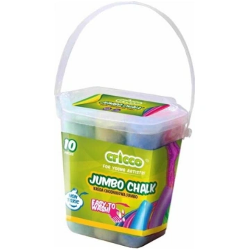 Jumbo krāsains krīts 10 gab. spainis CRICCO