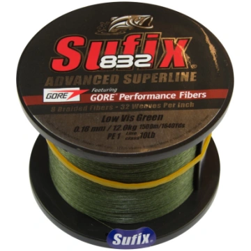 SUFIX 832 Braid Lo-Vis Green 3200m 0,10mm 5,9kg – 