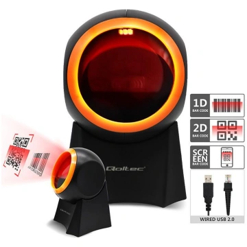 Qoltec Stationary barcode reader and QR code scann