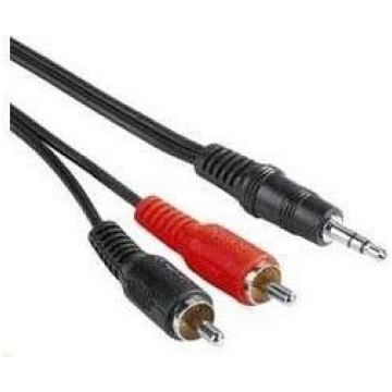 Kabel PremiumCord Jack 3.5mm - RCA (Cinch) x2 5m c