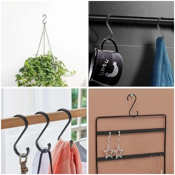 S-type hook - 80mm black - Metal hanger - OEM ABC-