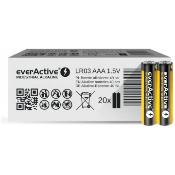LR03/AAA baterijas 1.5V everActive Industrial Alka