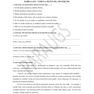 DL Uzruna, ielūgums, apsveikums 4. klasei - Mācību