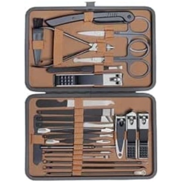 Nagelpflegeset, 24-in-1 Edelstahl-Trimmer, Manikīr