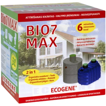 Baktērija septiķiem Bio7 MAX nosēdumiem un taukiem