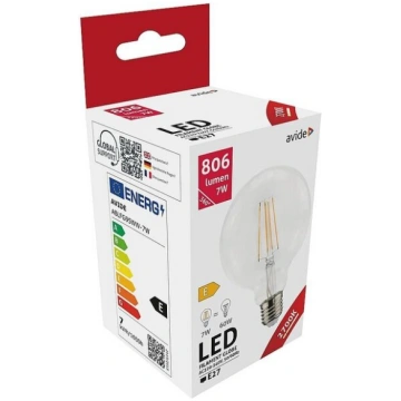Avide LED spuldze 7W E27 G95
