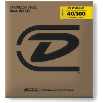 DBFS40100M STEEL MEDIUM SCALE FLATWOUND BASS STRIN
