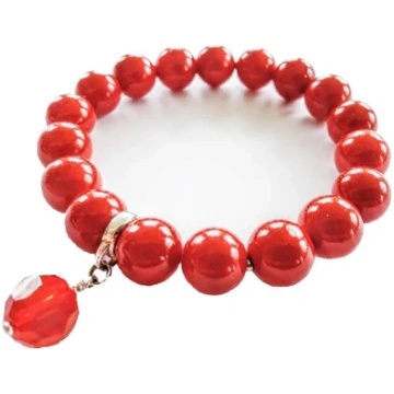 Sarkanā magone - rokassprādze Queen Rose Jewelry