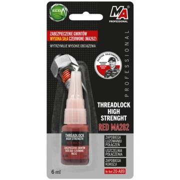 Vītņu līme (fiksators) neatskrūvējama (sarkana) Th