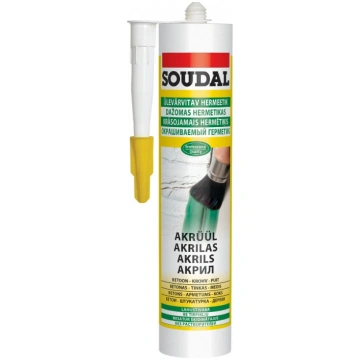 Hermētiķis akrila SOUDAL ACRYRUB balts 310ml / 541