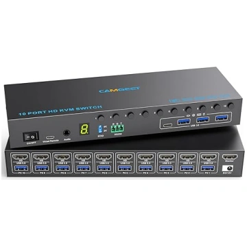10 pieslēgvietu 8 portu KVM slēdzis HDMI 4K@60Hz E