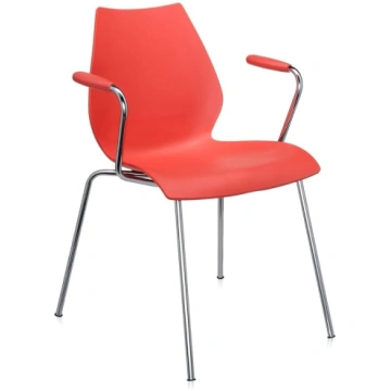 Kartell Maui Chair Armrest red/polypropylene/frame