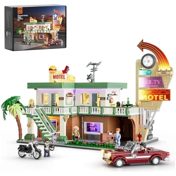 FUNWHOLE City Car-Motel Lighting Būvbloku komplekt