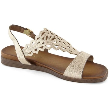 Sergio Leone W SK445 gold openwork flat sandals (3