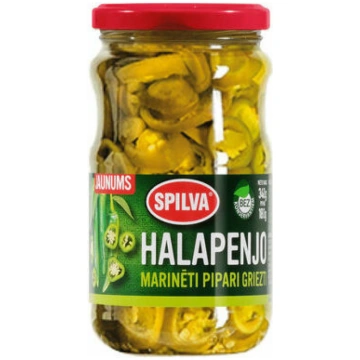 Halapenjo marinēti pipari griezti 340g (180g), Spi