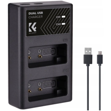 Ladowarka do aparatu Kf Podwojna Ladowarka Usb Do 