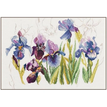 Lanarte skaitāmo krustdūrienu komplekts: Irises (L