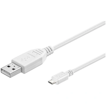 MicroConnect Micro USB Cable White 0 6m USB2.0 A -