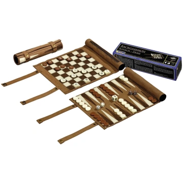 Spēļu komplekts Philos Roll 3-1 23.5x21cm, dambret