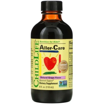 ChildLife Aller-Care, šķidrais C vitamīns, vīnogu 