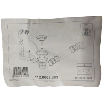 Franke WK 3 1/2" Universāls sifons 112.0008.383TER