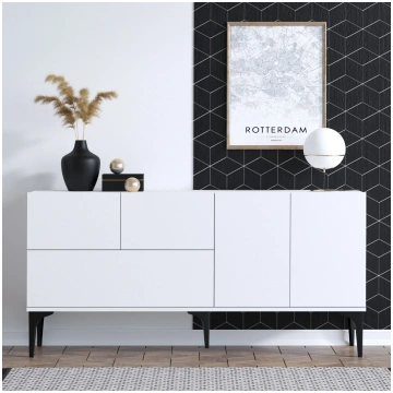 Konsole, Hanah Home, balta Melns, 150 x 75 x 35, c