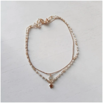 Lilac and Aquamarine Drop Bracelet, 925 Silver - M