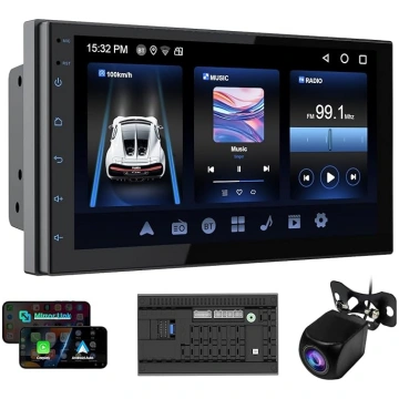 2 Din Autoradio mit Kabellosem CarPlay & Android A