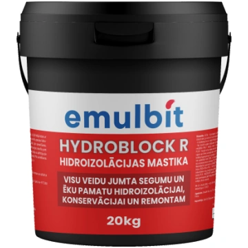 Bitumena mastika EMULBIT Hydroblock R, Universāla 