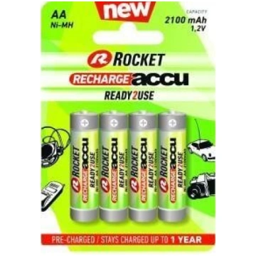 Rocket RTU 2100mAh AA baterijas, 4 gab