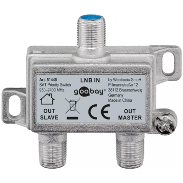 Kabeļu dalītājs Goobay SAT Priority Splitter WENTR