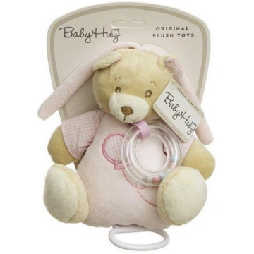 BABY HUG Muzikālā rotaļlieta Lācītis 20cm, rozā 89