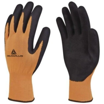 Protective gloves; Size: 7; orange-black; latex,po