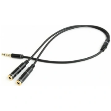 Gembird 3.5 mm audio + microphone adapter Metal (C