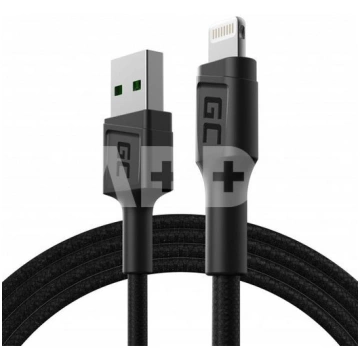 Cable USB-A for Lightning Green Cell GC PowerStrea