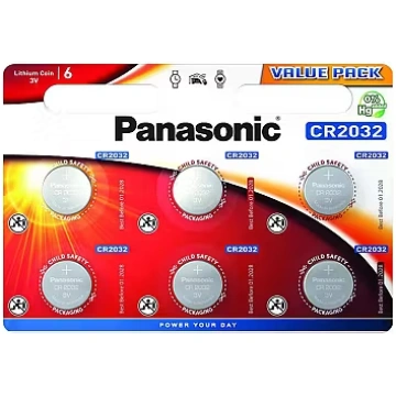 Panasonic battery CR2032/6B (CR-2032EL/6B; PA-CR20
