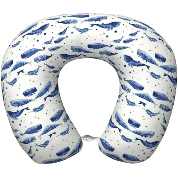 jingong Blue Whale Small Travel Pillow Ultimate Co